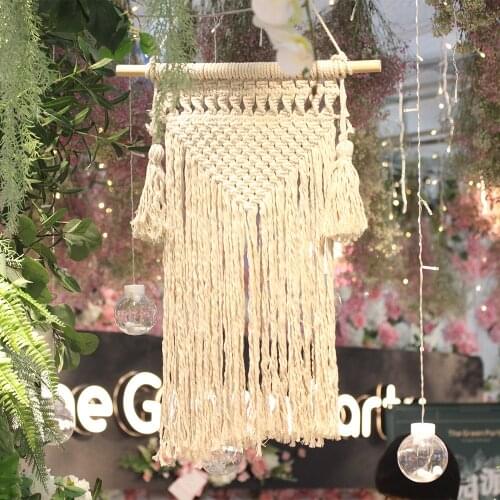 Bohemian tassel tapestry Nordic style woven pendant wall hanging decoration Handwoven Wind Chimes Macrame Wall Wedding Backdrop