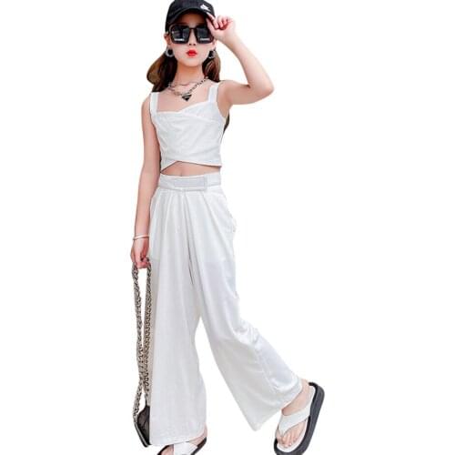 Kids Clothes Solid Vest + Pants Teenage Girls Clothing Summer Clothes For Girls Casual Style Childrens Clothes Girl