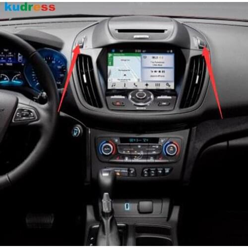 For Ford Kuga Escape 2017 2018 ABS Matte Inner Dashboard Air Conditioning Vent Outlet Cover Trims Auto Accessories 2pcs