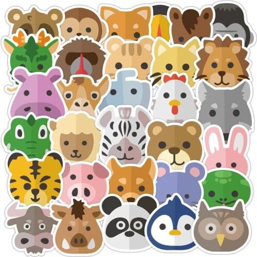 40pcs Animal cartoon avatar stickers cute rabbit owl cow children stickers hand account material kindergarten stickers kpop