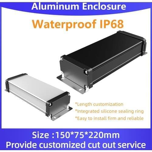 Electronic Waterproof Ip67 Hoausing Extrusion Aluminum Custom Powerbank Box Manufacture M04 150*75mm Free Shipping