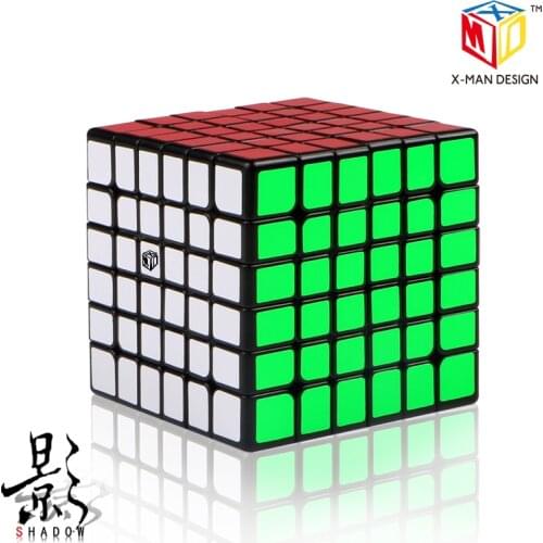 XMD Qiyi X-MAN Shadow/Shadow M 6x6x6 Magnetic Magic Cube Qiyi 6x6 Magnetic Speed Cube Shadow M 6x6 Cubo Magico Magnetic 6x6 Cube