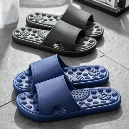 Massage slippers men home non-slip bathroom bath couple home soft bottom silent slippers men men shoes home slippers