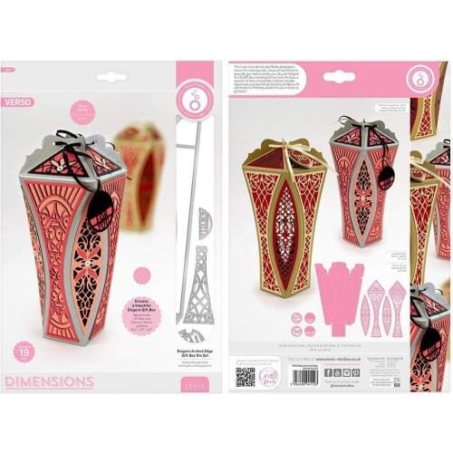 Metal cutting dies elegant arched edge gift box mold card Scrapbook paper craft knife mould blade punch stencils