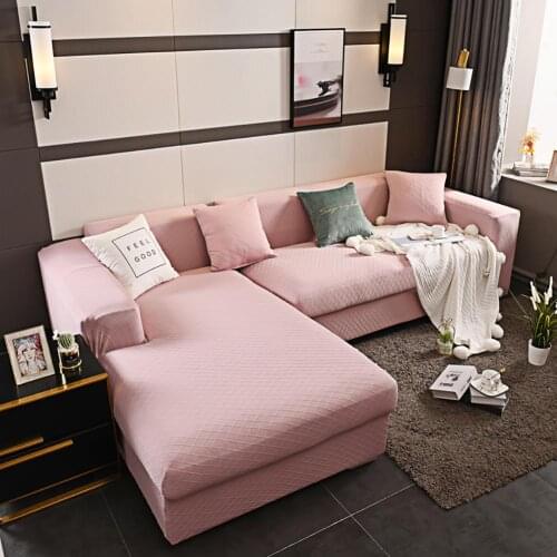 Fashion Solid Color Sofa Elastic Full Cover Couch Slipcover Protector Home Decor Super elastic fabric, 4 sides elastic, more pra