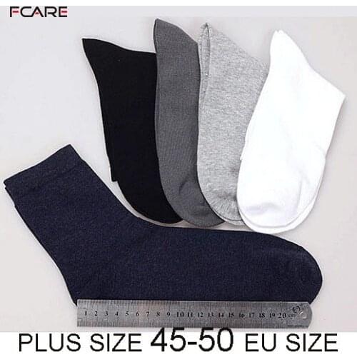 Fcare 10PCS=5 pairs 45, 46, 47, 48, 49, 50 big plus XXXL size mens dress socks business socks socks calcetines