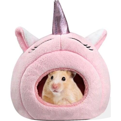 A Soft Guinea Pig House Bed Cage for Hamster Warm Small Animal Mice Rat Nest Bed Hamster House Small Pets Product