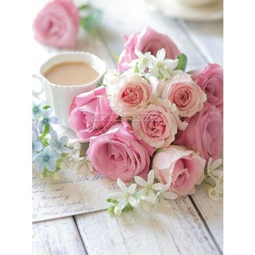 Landscape Flower Car Eiffel Tower DIY Embroidery Cross Stitch 11CT Kits Needlework Craft Set Printed Canvas Cotton Room