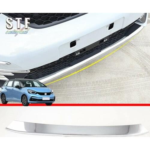 ABS Chrome Front Bumper Cover Trim Molding Garnish Styling Strips Stickers Accessories For Honda Fit Jazz MK4 2020 2021