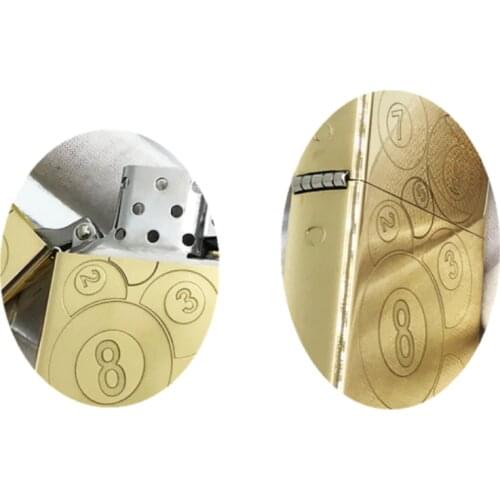 Unusual Brass billiards Kerosene gasoline petroleum oil cigarette lighter Good quality cigar pipe Smoking igniter holiday gift