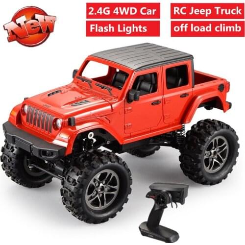 New Update 2.4G 4WD Remote Control Truck off load climbing Car With simulaiton sound light 3pcs battery kid educational toy gift