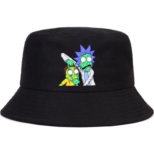 UNISEX Japanese Anime Hat Women Men Panama Bucket Cap The Design Flat Visor Harajuku Fisherman Hats