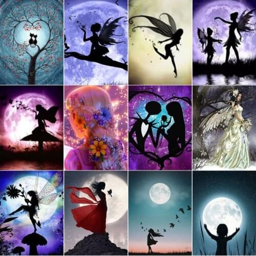 Full Drill Mosaic Elf with Wings Diamond Art for Adults Round Square Rhinestones Accessories Embroidery Cross Stitch Kits Decor