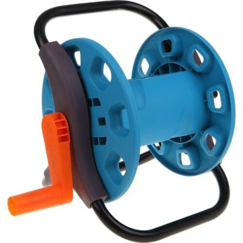 Portable Garden Water Hose Reel Cart Storage Rack Holder Winding Waterpipe Bracket Shaking Tools LX0D
