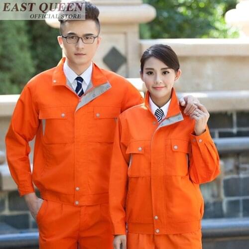 Work wear uniform factory uniforms chinese waiter uniforms solid long sleeves coats with pockets work wear uniform FF637 a
