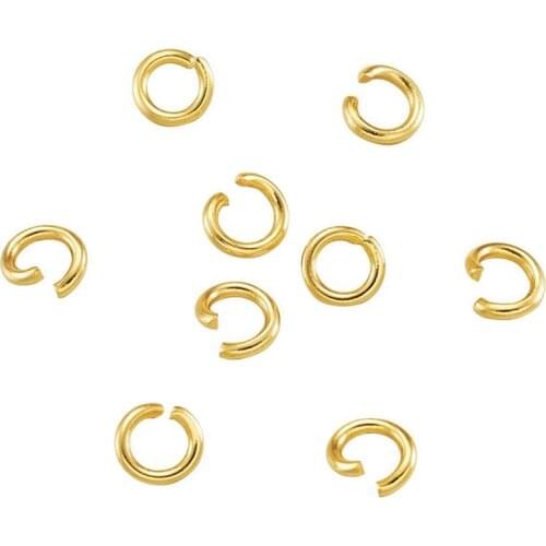 200Pcs/lot Stainless Steel Open Jump Ring 3/4/5/6/7/8/9/10mm Dia Round Golden Color Split Rings For DIY Jewelry Making Findings
