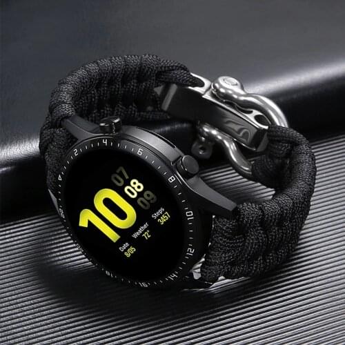 20mm 22mm Braided Bands for Samsung Galaxy Watch 4 44mm 40mm/Classic 46mm Strap for Huewei Watch GT 2e Sport Nylon Rope Bracelet