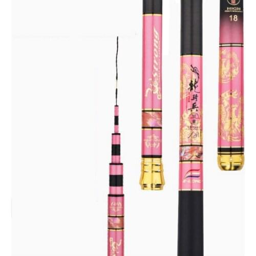 3.6m 4.5m 5.4m 6.3m 7.2m 8.1m Fishing Rod Super Hard Carp Wedkarstwo Olta Carbon Fiber Hand Stick Black Pit Fishing Canne