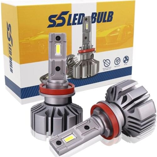 S5 H4 led headlight H11 H8 H7 car headlamp H4 Hi/Lo bright white HB4 9006 HB3 9005 LED H7 headlight 2Pcs