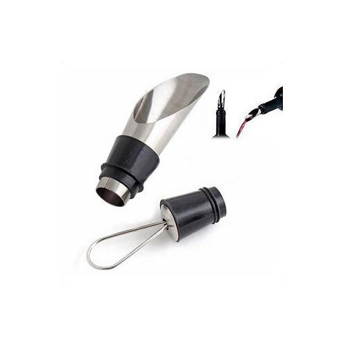 Stylish Stainless Steel Wine Pourers Wine Funnel Bottle Pourer Dumping Wine Stoppers Plug Bar Tools Rolhas dos vinhos