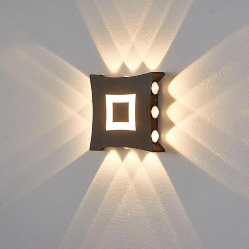 LED Porch Wall Light With Up Down Spotlight Hotel Villa Balcony Exterior Wall Light Waterproof 12W 18W Outdoor LED Wall Lamp