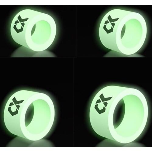 4 size Luminous Fishing Rod Anti-skid Ring Silicone Rod Stop Finger Ring Fishing Gear Multi-functional Night Light Fishing Tool
