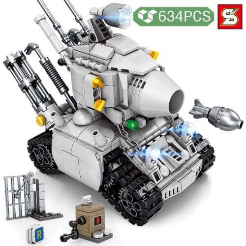 SY BLOCK Technical Expert Famous Game Building Blocks Weapons Attack Tanks Bricks Assembly Toys Holiday Gift For Children