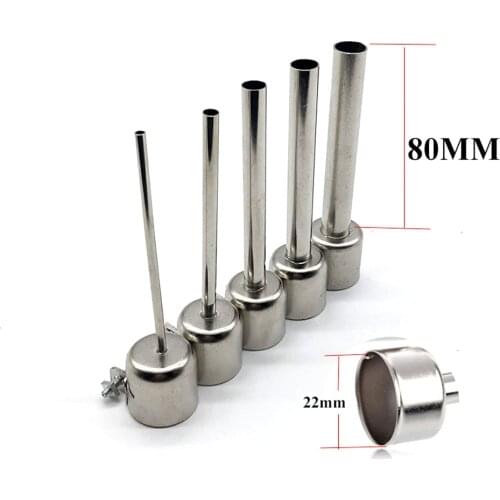 Universal Hot Air Gun Nozzles Lengthened Type BGA Nozzle SMD Rework Station Nozzle Welding Accessories 3MM 5MM 8MM 10MM 12MM