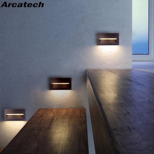 Waterproof Recessed Wall Stair Lamp Footlight 3W Outdoor Led Step Light IP65 Aluminum Embedded Staircase Corner Lamp NR-05