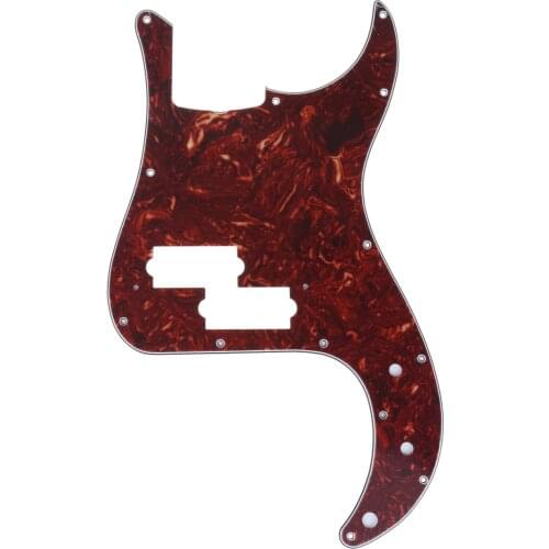 Musiclily Pro 13-Hole P Bass Pickguard for JPN Fender Japan 4-String Precision Bass, 4Ply Vintage Tortoise