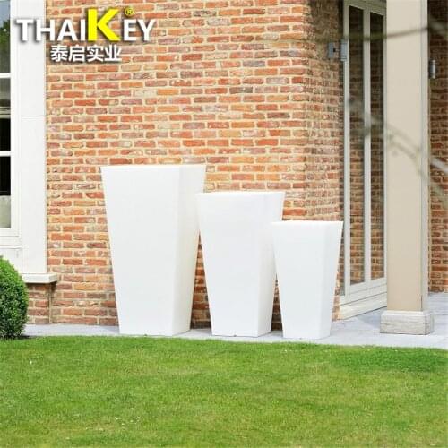 16 COLORS Plastic LED Flower Pot Garden Big Floor Vase Decorative High Pots For Hotel Resturant Wedding Party BAR DECORATION