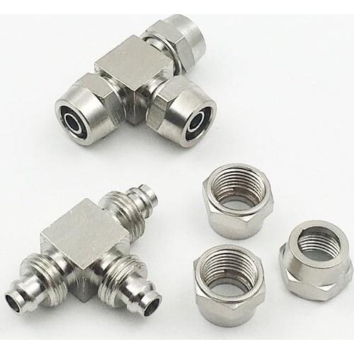 1pcs T-type PE Pneumatic Connector Quick Twist Air Hose Connector Hose Connection Pu Pipe Pe4mm 6mm 8mm10mm 12mm 16mm