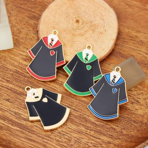 10 BULK Uniforms Clothes Charm or Pendant for DIY Bracelet Earring Jewelry Accessories 25x32MM Enamel Kawaii Charm Clothes JK38C