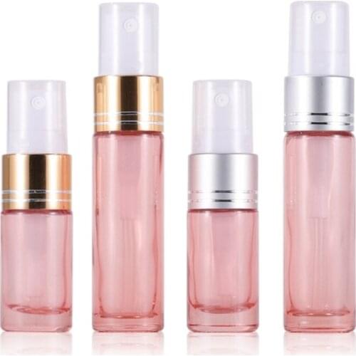 1000pcs/lot 5ML 10ml Empty spray bottles rose glass perfume bottle Thick sample vial bottle C112508