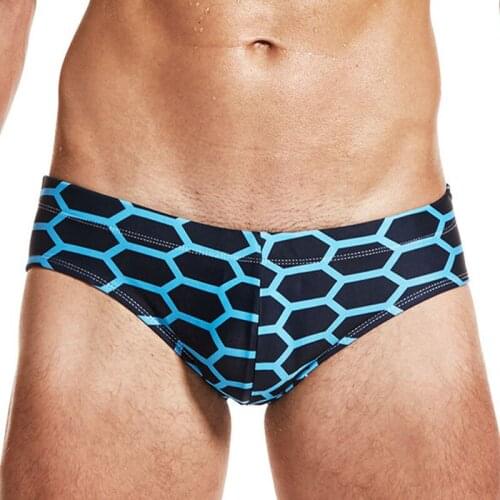 2021 Swimwear Men Swimsuits Man Splicing Print Mens Swimming Trunks Sexy Swimming Briefs Shorts Beach Wear M-XXL