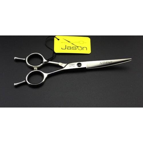 337# 6'' Brand Jason TOP GRADE Hairdressing Scissors JP 440C Twin Tail Bang Curving Professional Cutting Scissors Hair Shears
