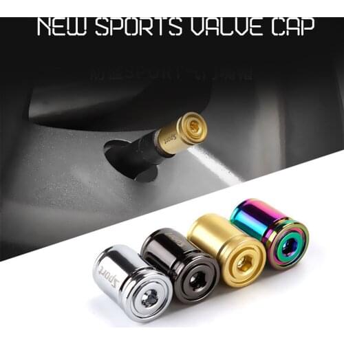 4PCS Titanium Car Styling Anti-theft Stainless Wheel Tire Valve Stem Caps Zinc Alloy Wheel Tire Stem Air Valve Caps Car Tire Cap