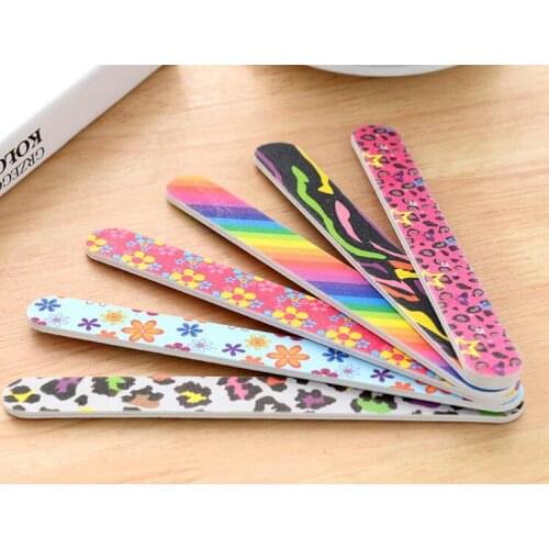 50PCS/LOT Professional Art Nail File Buffers,100/80 Durable Buffing Grit Sandpaper For Manicure Natural Nails,,Free shipping