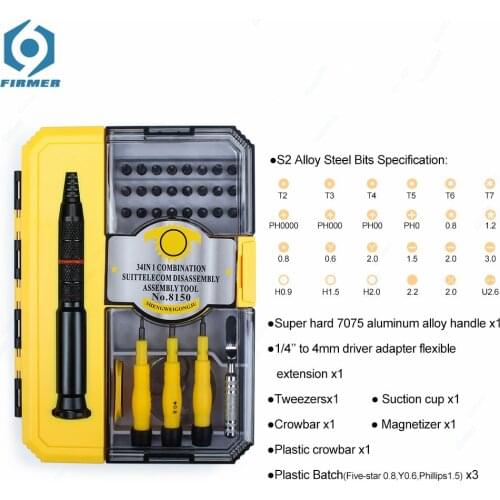 52 in 1 Professional Cell Phone Disassembly Repair Tools Kit with 34 Bits Screwdriver Set for iPhone iPad Macbook Pro Air Repair
