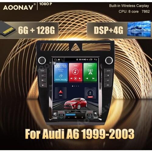 2 din Android 10.0 car radio For Audi A6 1999-2003 car stereo auto radio GPS navigator Video Audio Radio Stereo Head Unit