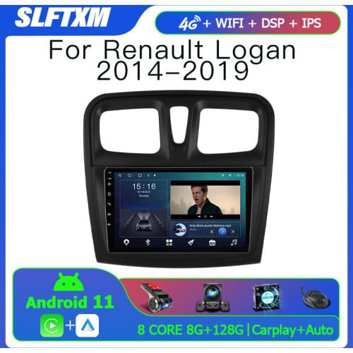 Develuck 2 din Android car Radio multimedia Player For Renault Logan 2 Sandero 2 2012-2019 IPS 2.5D No 2din GPS Navigation RDS