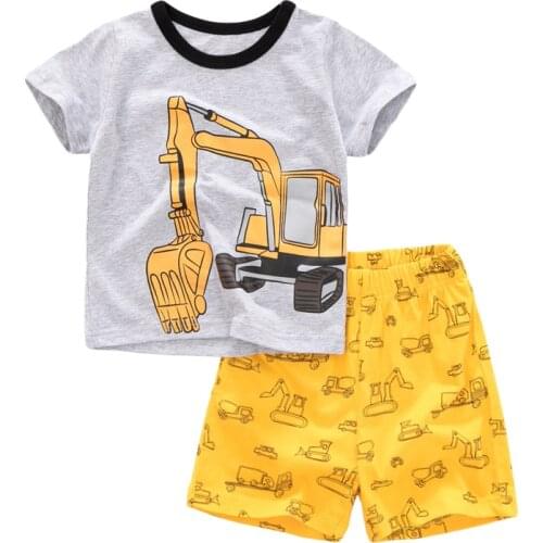 Bambino New Year 2021 Summer T shirt and Short Pants Set of Baby Boy 2-7 Years Children Clothing Set Tees and Shorts Kids Boy