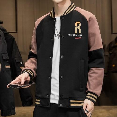 Hip Hop Baseball Jacket MenFlower Embroidery Varsity College Coat Mens Harajuku Casual Bomber Jacket Unisex High Street