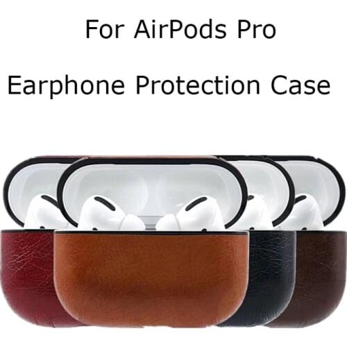 Luxury Leather Bluetooth Wireless Earphone Case For Apple AirPods Pro Ultra-thin PU Charging Box Protection Cover Funda