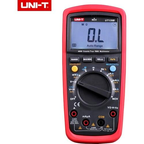 UNI-T UT139B True RMS NCV 4000 Counts DMM Digital Multimeters w/ Capacitance & Frequency Test Multimetro LCR Meter