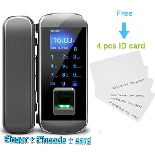 Security Entry Keyless Electronic New Fingerprint Digital Door Lock+4 RFID Card iGlass100plus