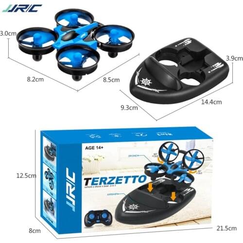 JJRC H36F Mini Drone RC Quadcopter 2.4G 4CH 6-Axis Speed Land Water Air RC Vehicle Toy Drones 3D Flip RC Drone Boat Toy 2020 New