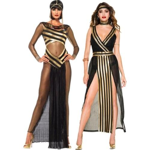 Ancient Egypt Queen Of the Nile Cosplay Costume Egyptian Cleopatra Dress Adult Women cosplay Costume Fantasy Halloween Costume