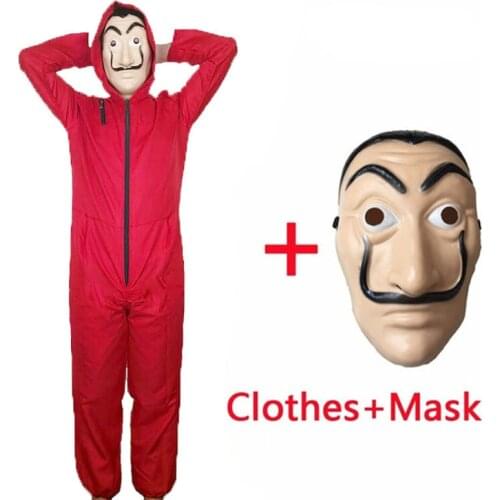 Salvador Dali La Casa De Papel Costume & Face Mask Cosplay The House of Paper Role Playing Party Halloween Money Heist S-XXL