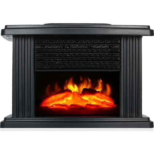 Mini Heater Electric Heater Portable Fireplace Tabletop Realistic Flame Heating Effect for Home Room Space Warmer Heating